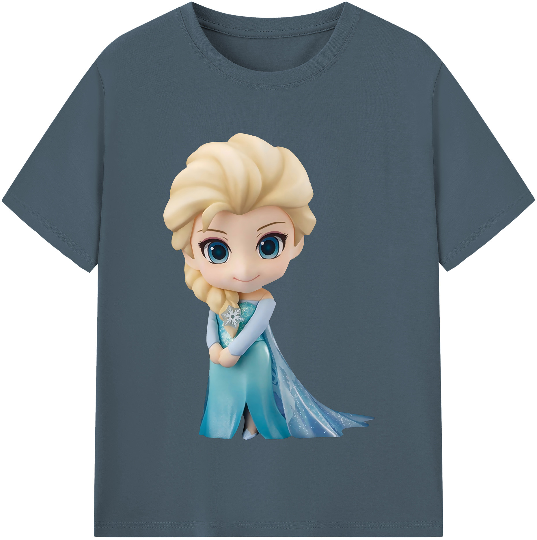 （画像用） アナと雪の女王 アンナ エルサ Frozen Anna Elsa 綿100％半袖Tシャツ（フロントプリント）